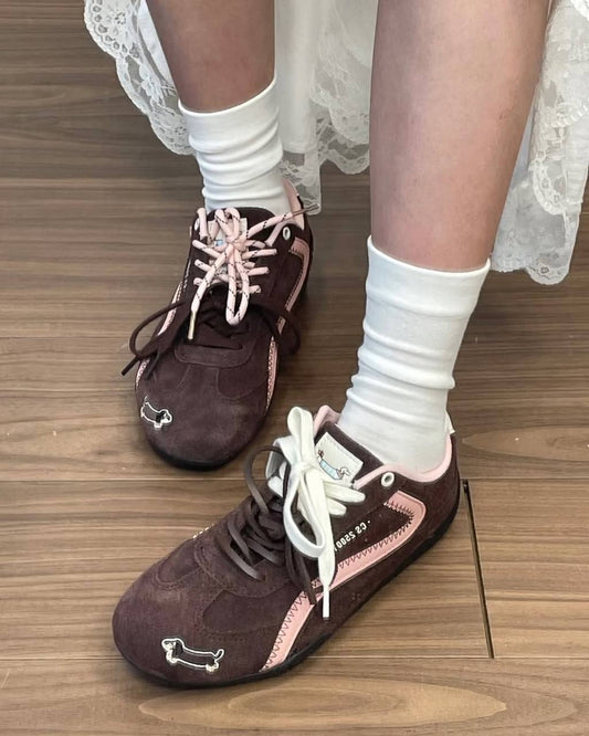 Dachshund Retro New Thin-soled Racing Shoes