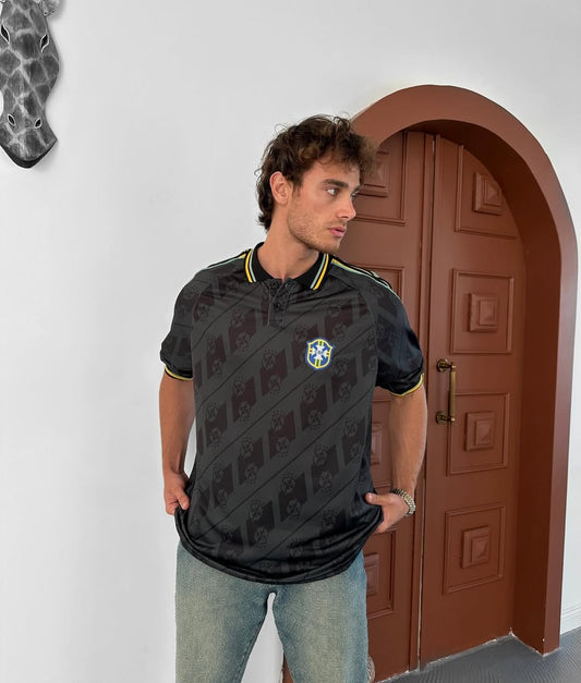 BRAZILIAN OVERSIZED POLO COLLAR T-SHIRT