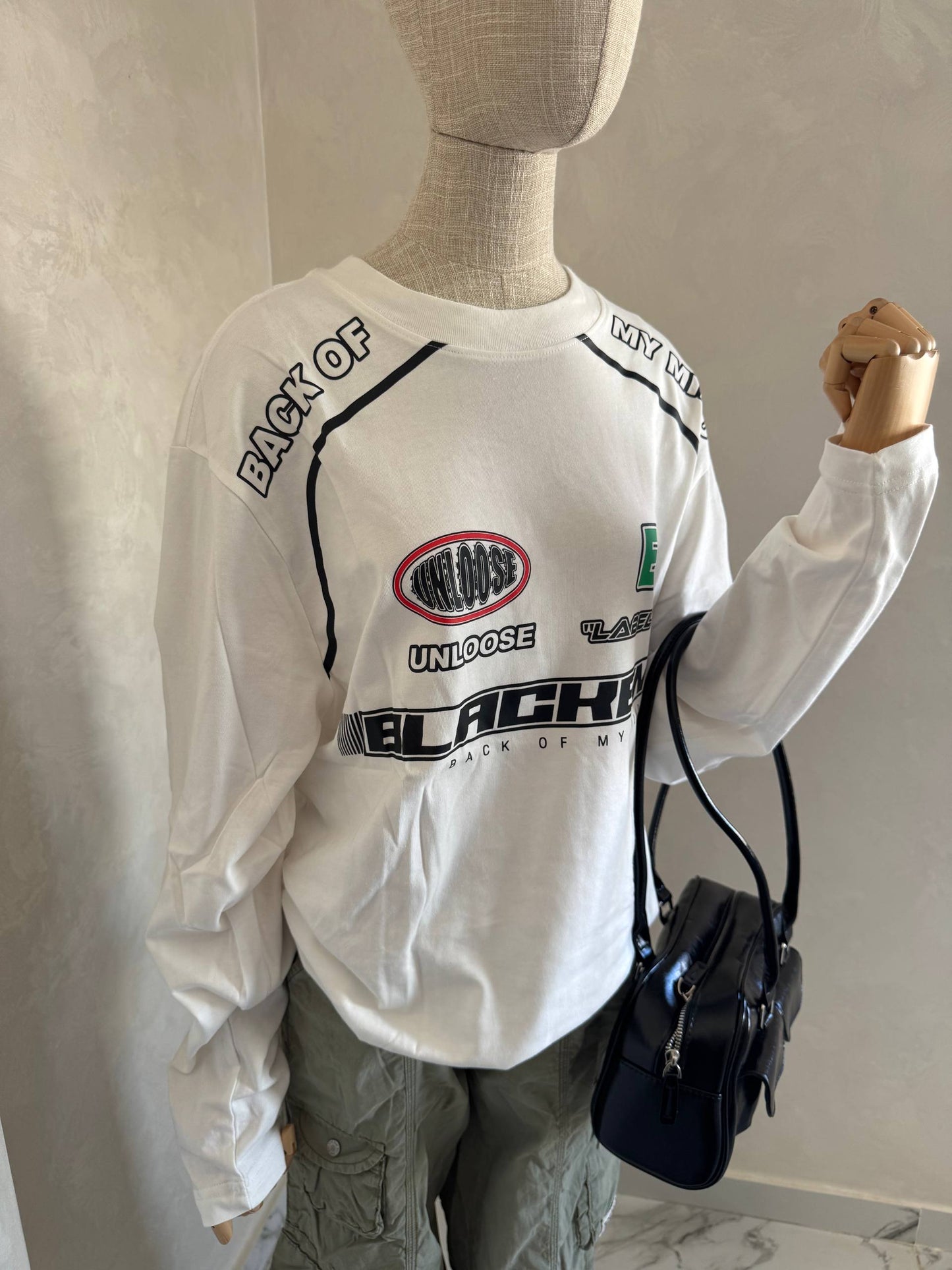 American Fashion Brand Original Same Style Motorcycle Loose Blouse
