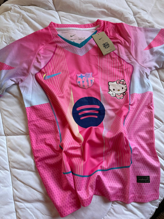 FC Barcelona Pink Special Edition Jersey – Hello Kitty Style