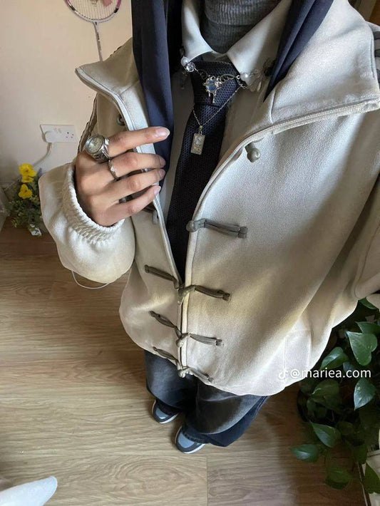 Off-White Suede Tang-Style Jacket