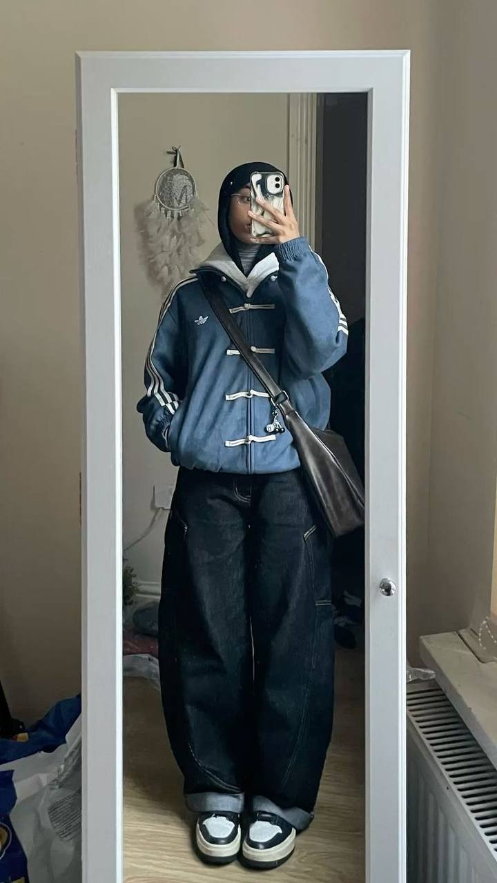 Navy Suede Tang-Style Jacket