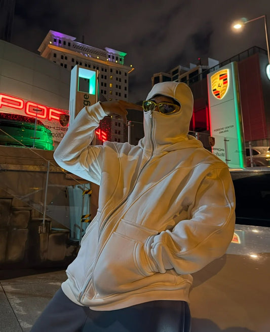 WHITE NINJA HOODIE